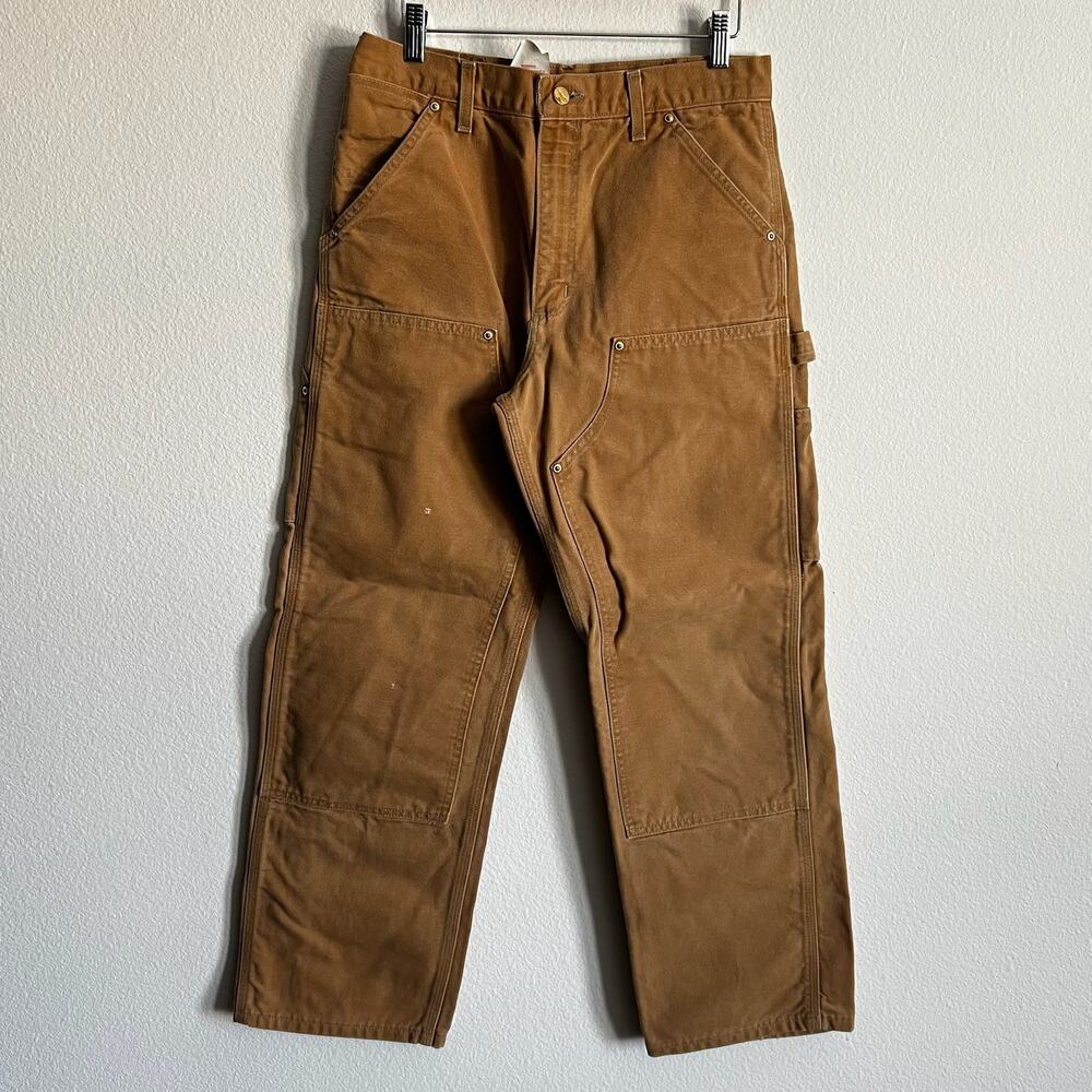 Carhartt B01 BRN brown double knee work wear carpenter pants